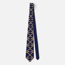 Blauwe en gouden Bowties