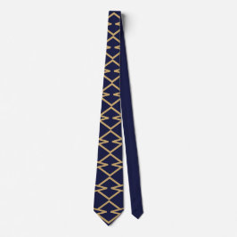 Blauwe en gouden Bowties Stropdas