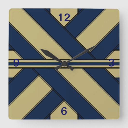 Blauwe en gouden Cadeaus klok (Voorkant)