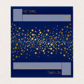 Blauwe en gouden Confetti | Kaarten plaatsen (Buitenkant ongevouwen)