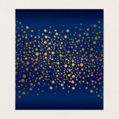 Blauwe en gouden Confetti | Kaarten plaatsen (Binnenkant ongevouwen)