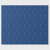 Blauwe en gouden decoratieve Hanukkah Cadeaupapier (Vlak)