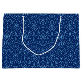 Blauwe en gouden decoratieve Hanukkah Large Cadeautasje