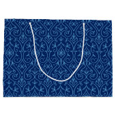 Blauwe en gouden decoratieve Hanukkah Large Cadeautasje (Achterkant)
