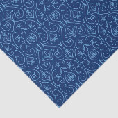 Blauwe en gouden decoratieve Hanukkah Tissuepapier (Detail)