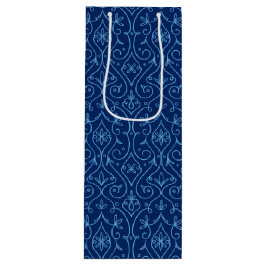 Blauwe en gouden decoratieve Hanukkah Wijn Cadeautas