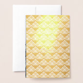 Blauwe en Gouden Folie Art Deco Bruiloft Uitnodigi Folie Kaarten (Met envelop)