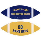 Blauwe en gouden Footballs of uw kleur (Panelen)