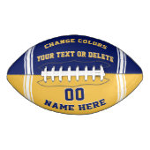 Blauwe en gouden Footballs of uw kleur (Voorkant)