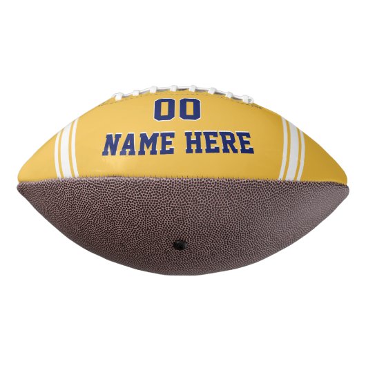 Blauwe en gouden Footballs of uw kleur (Gedraaid 270)