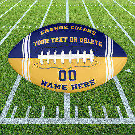 Blauwe en gouden Footballs of uw kleur
