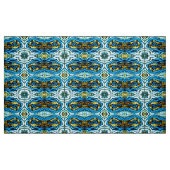 Blauwe en gouden geode verbinding stof (Fat Quarter)