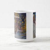 Blauwe en gouden kerstbomen bij de nachtelijke Mok (Center)