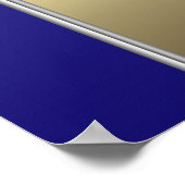 Blauwe en gouden kroonprins Baby shower banner Poster (Hoek)