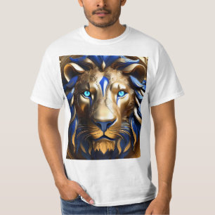 Blauwe En Gouden Leeuwenkop, T-shirt