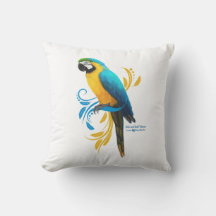 Blauwe en gouden Macaw Pillow Kussen