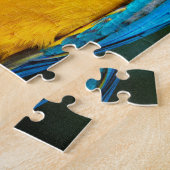 Blauwe en gouden Macaw Puzzel Legpuzzel (Zijkant)