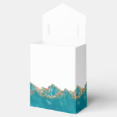 Blauwe en gouden marmer voor de pleisterbox bedankdoosjes (Geopend)