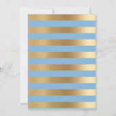 Blauwe en gouden Nautische uitnodiging (Achterkant)