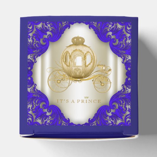 Blauwe en Gouden Prins Bedankdoosjes (Bovenkant)
