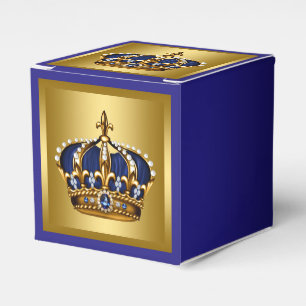 Blauwe en Gouden Prins Bedankdoosjes