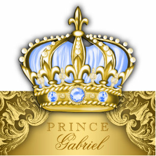 Blauwe en gouden prins Tafeltje Kenternige kunst Staand Fotobeeldje