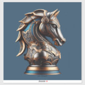 Blauwe en Gouden Ridder Sticker (Vel)