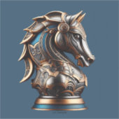 Blauwe en Gouden Ridder Sticker (Voorkant)