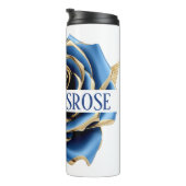 blauwe en gouden roos thermosbeker (Geroteerd rechts)
