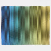 Blauwe en Gouden Streep Fleece Deken (Voorkant (Horizontaal))