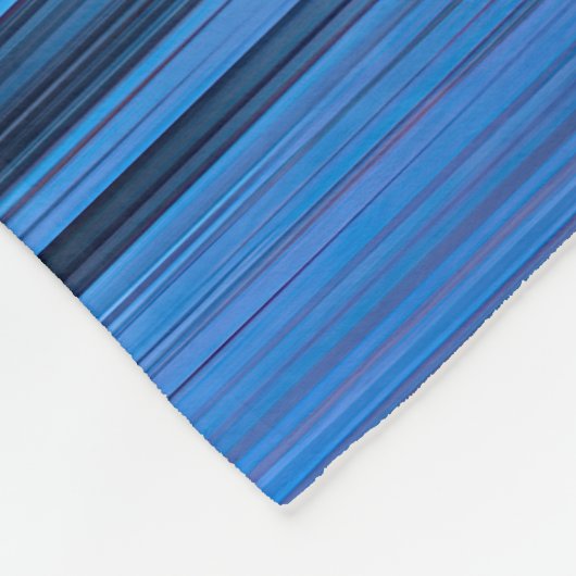 Blauwe en Gouden Streep Fleece Deken (Hoek)