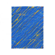 Blauwe en gouden strepen