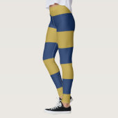 Blauwe en gouden strepen leggings (Links)