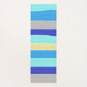 Blauwe en gouden strepen yogamat (Achterkant)