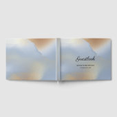 Blauwe en gouden textuur gastenboek (Volledig)