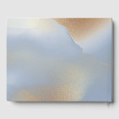 Blauwe en gouden textuur gastenboek (Achterkant)