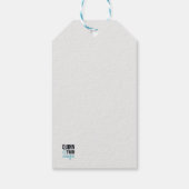 Blauwe en gouden Waterverf Cadeaulabel (Achterkant)