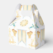 Blauwe en gouden Waterverf Kleine prins Birthday Bedankdoosjes (Voorkant Zijde)