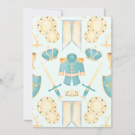 Blauwe en gouden Waterverf Kleine prins Birthday Bedankkaart (Achterkant)