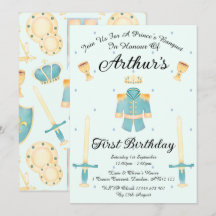 Blauwe en gouden Waterverf Kleine prins Birthday