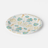 Blauwe en gouden Waterverf Kleine prins Birthday Papieren Bordje (Gekanteld)