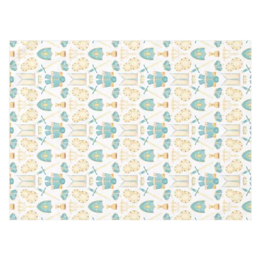 Blauwe en gouden Waterverf Kleine prins Birthday Tafelkleed (Voorkant (Horizontaal))