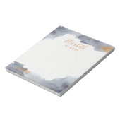 Blauwe en gouden Waterverf Notitieblok (Linkerzijde)