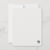 Blauwe en gouden Waterverf Notitiekaartje (Achterkant)