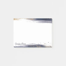 Blauwe en gouden waterverf penseelstreken op maat