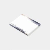 Blauwe en gouden waterverf penseelstreken op maat post-it® notes (Schuin)