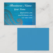 Blauwe en gouden Zijderdpasta Visitekaartje (Voorkant / Achterkant)