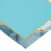 Blauwe en goudglittermarmer korte tafelloper (Hoek)