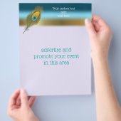 Blauwe en goudgrens met Peacock-doether Flyer (Hand)