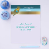 Blauwe en goudgrens met Peacock-doether Flyer (Enkel)